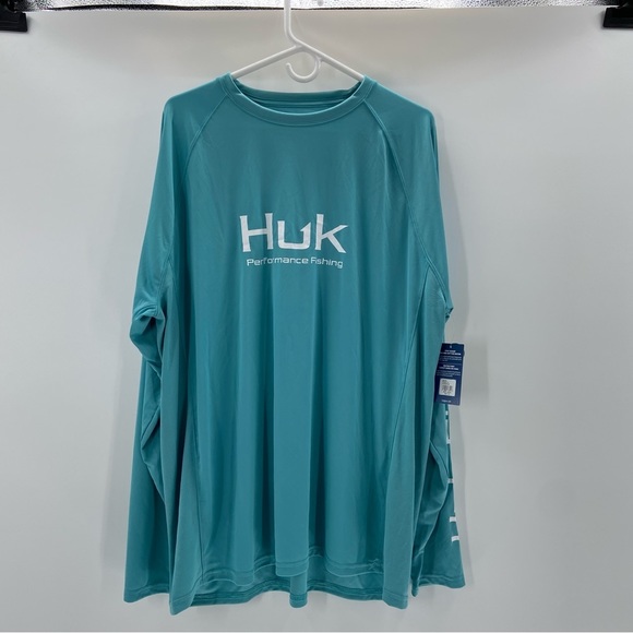 Huk FISHING Vented Pursuit Logo Graphic Long-Sleeve Shirt for Men - Picture 2 of 7